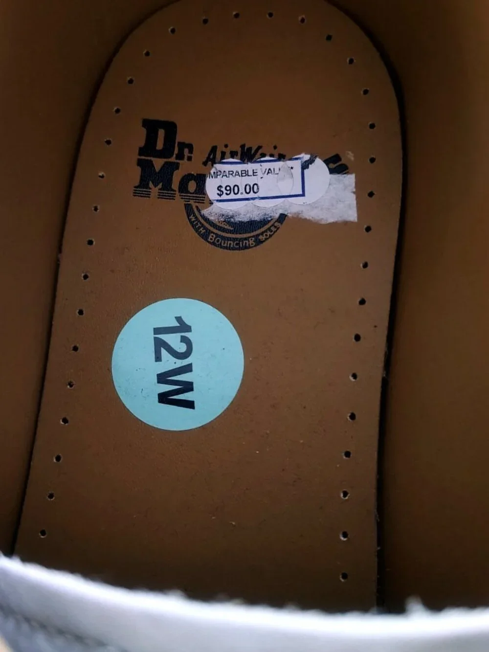 New Mens Dr. Martens Size 12 Color Beige1461 Mono Milled Nubuck Oxford Shoes